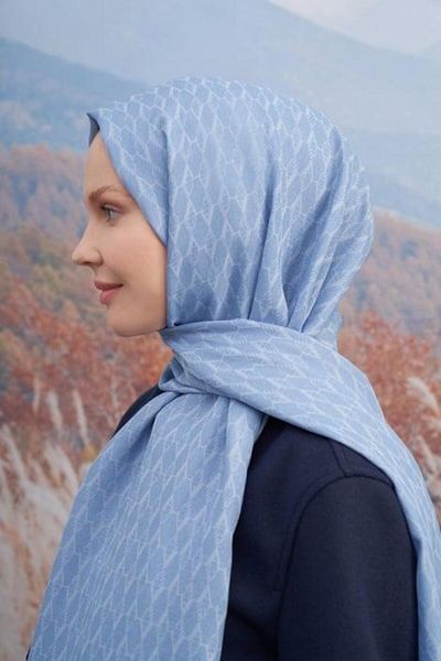 ARMANDA Şal cu model monogramă din bumbac 3098-177
