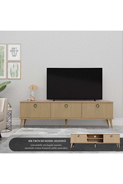 Mezza 1372 Lexus 180 Cm (AHŞAP AYAKLI) Tv Ünitesi Sepet - Yunus