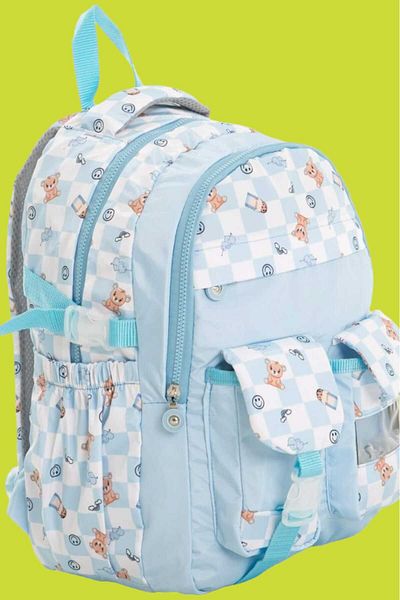 Uniquerrs Geantă de școală impermeabilă unisex colorată - Rucsac în carouri