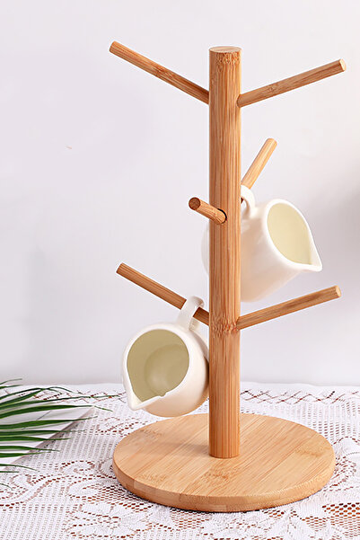 Gampus Bamboo Cup Stand Kitchen Hanger Decor Hanger Cup Mug Jewelry Hanger 6 ...