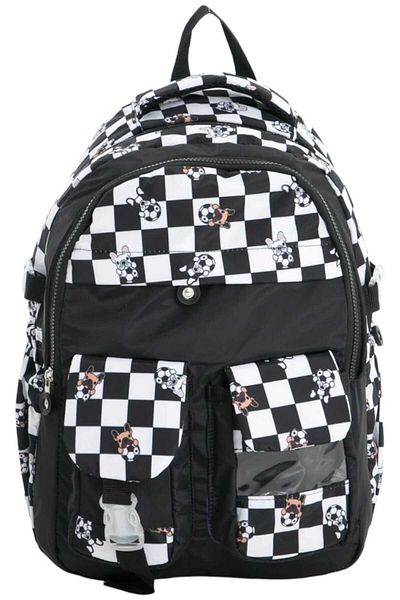 Uniquerrs Colorful Unisex Waterproof School Bag - Checkered Backpack
