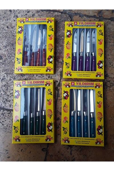 Yıldırım Paslanmaz 6'lı Meyve Bıçak Seti (kahverengi)