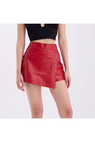 CE-YIL DERİ ÜRÜNLERİ Leather Shorts Skirt