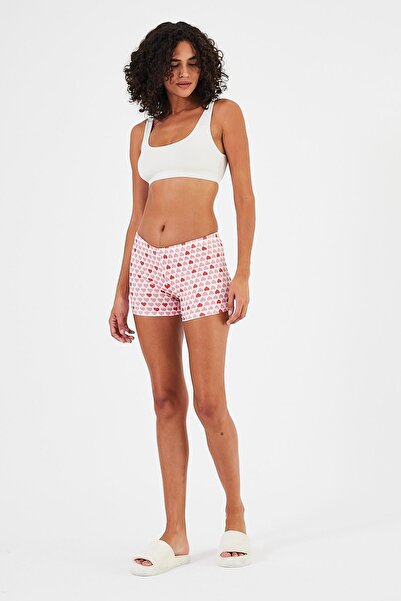 Penyelux Pink Stretchy Cotton Mini Shorts Leggings - Summer Cool, Elastic Waist