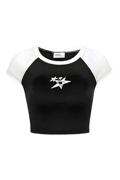 Carpe Spider Star Patterned Crop Top