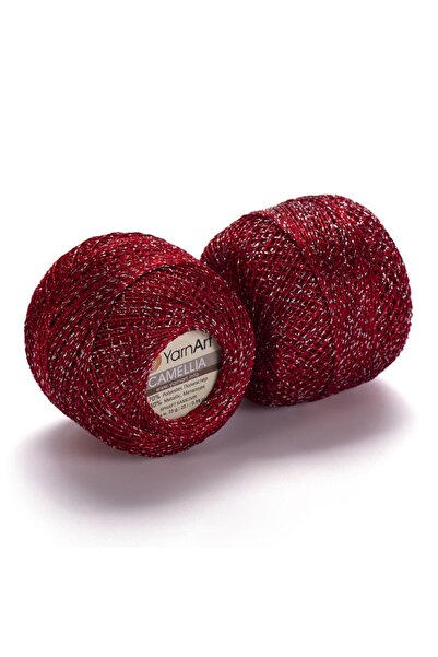 Yarnart Camellıa - Simli Dantel Ipi Kırmızı-416