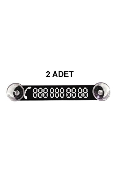 YeniDünyaOto 2 Pieces Black-white Car Parking Telephone Number Wire No Display Number Ydnmr210