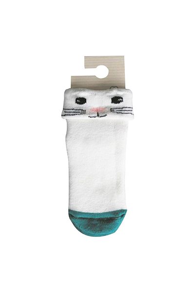 Biorganic Cunning Cat Baby Towel and Socks Set - 68375