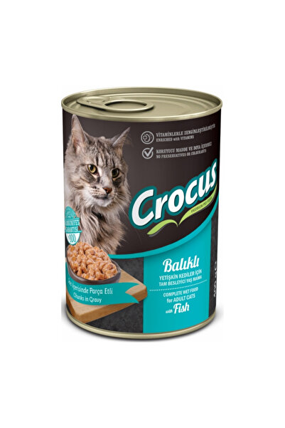 Crocus Sos İçinde Ton Balıklı Yetişkin Kedi Konservesi 400gr - 12 Adet