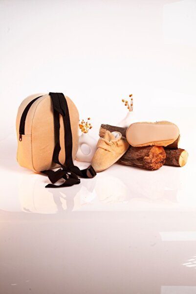 Funny Baby Velvet Bag and Booties Set - Children's Combination