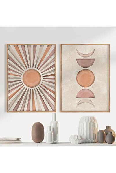 woodhomeworks Ahşap Tablo Bohem 2 Li Qmmt35