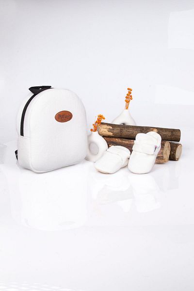 Funny Baby Velvet Bag and Booties Set - Children's Combination