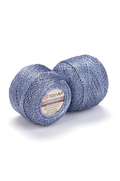 Yarnart Camellia - Glitter Lace Σχοινί Γκρι-μπλε-424