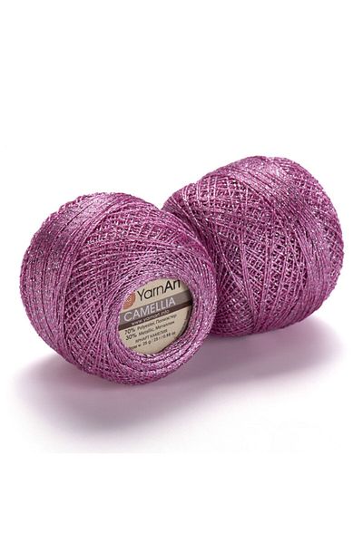 Yarnart Camellia - Glitter Lace Σχοινί Ροζ-415