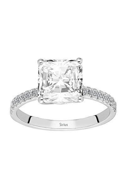 Sirius Pırlanta Pırlanta Ve Radyan Kesim Beyaz Topaz Tektaş Yüzük 0641r0020