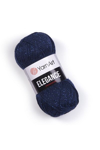 Yarnart Elegance - Ασημένιο νήμα πλεξίματος σκούρο μπλε-105