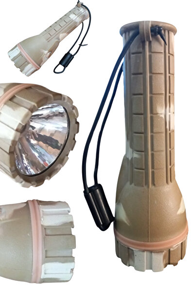QNİAY Su Geçirmez Avcı Kamp El Feneri Kamuflaj Silikon Rubber Torch Pilli El ...