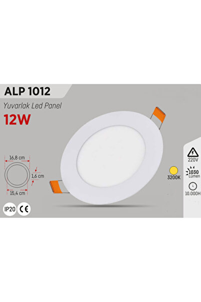 YCL Günışığı 12W Sıva Altı  Led Panel ALP-1012