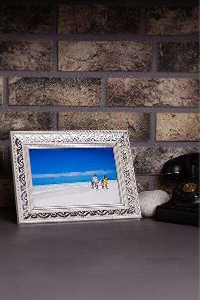 Araste Album foto alb de 40 de pagini 15x21 - cu broderie argintie