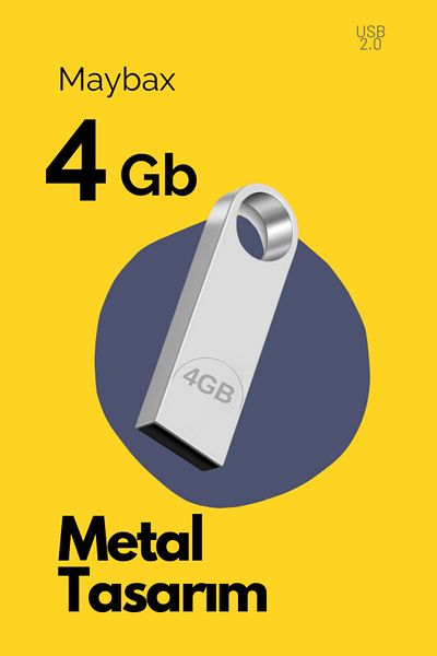 Maybax Metal Design 4 Gb Flash Memory - USB Memory, Latest Technology Chipset Data Traveler