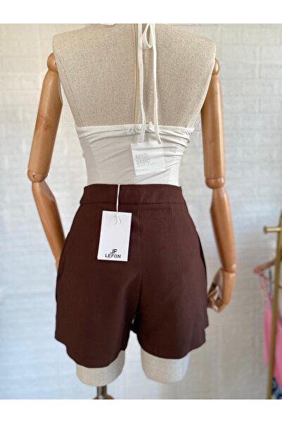 Lefon CEPLİ LARA ŞORT KAKAO Kahverengi
