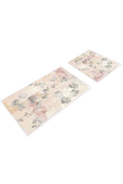 Dekoreko Soil Digital Bathroom Set 2 Pieces Katie Beige