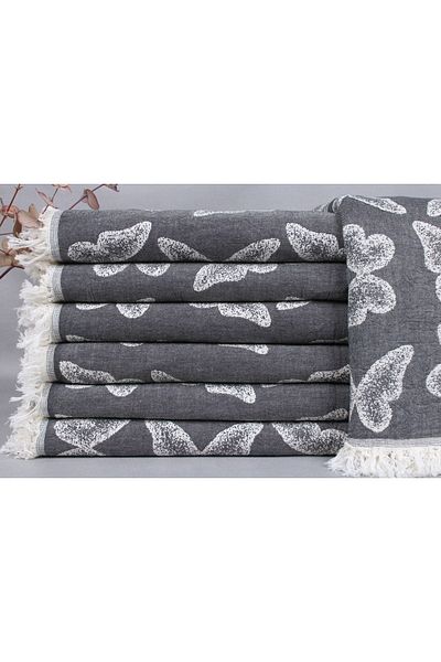 Kayra Export Black Double Pike - 200x240 Cm, 100% Cotton