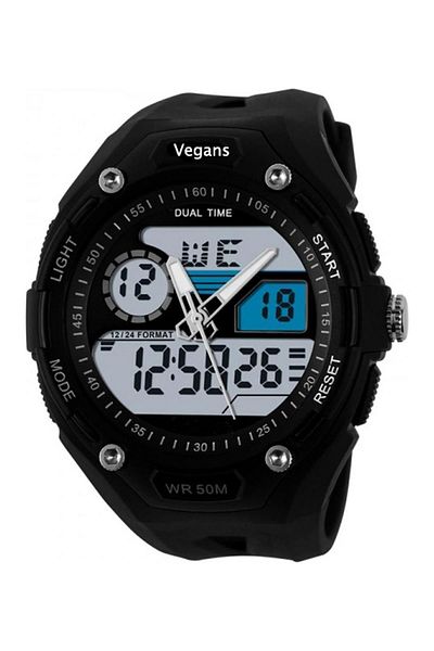 Vegans 1015 Replacement Watchband Double Watch Silicone Men's Wristwatch
