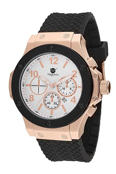 Vegans 10043 Calendar Silicone Cord Men's Wristwatch
