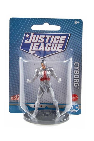 paldem Cyborg - لعبة DC Justice League الصغيرة ذات الطابع الرمادي والأحمر