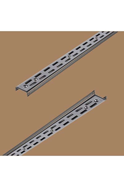 Genel Markalar 4 Adet Siyah Konik Dikme, 4x200 CM Çift Delikli Askı Demiri, A...