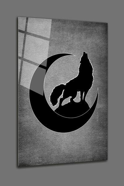 BV DEKOR ΓΥΑΛΙΝΗ ΠΙΝΑΚΙΔΑ BOZKURT AY GRAY-ΔΙΑΚΟΣΜΗΤΙΚΗ ΠΙΝΑΚΙΔΑ ΤΟΙΧΟΥ-ΓΥΑΛΙΝ...