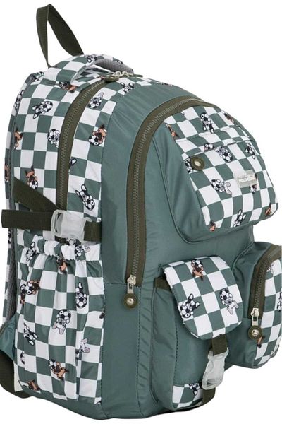 Uniquerrs Rucsac impermeabil unisex în carouri colorate - Geantă de școală