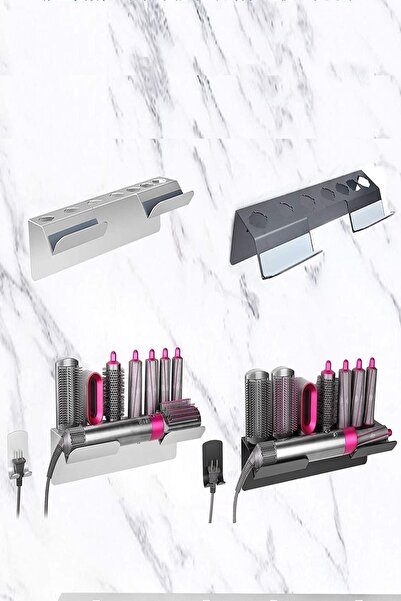 thorqtech Cihaz Aksesuar Standı Antrasit Airwrap Düzleştirici Şekillendirici Stand Dyson Uyumlu Stand