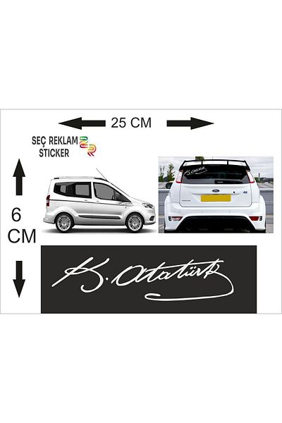 SEÇ K.atatürk Signature Sticker Vehicle Sticker