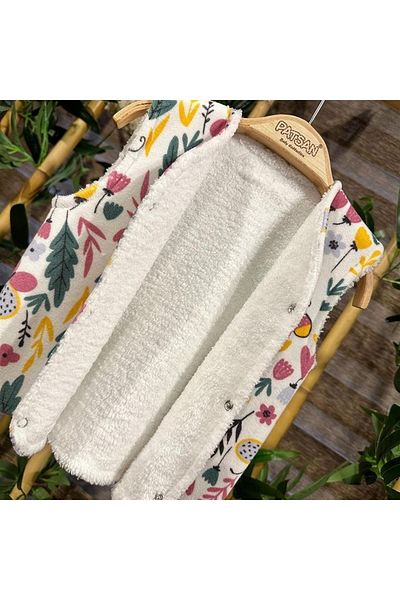 PATSAN Winter Velvet Baby Vest Double Sided Usable Inside Plush Fleece Covered Flower Butterfly