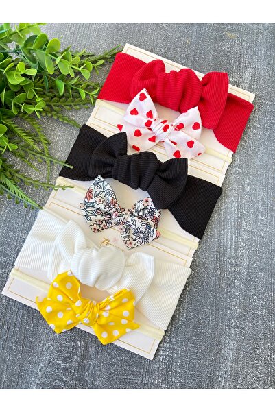 pempem bandana kız bebek koşkorse bandana ve fiyonk saç bandı takımı