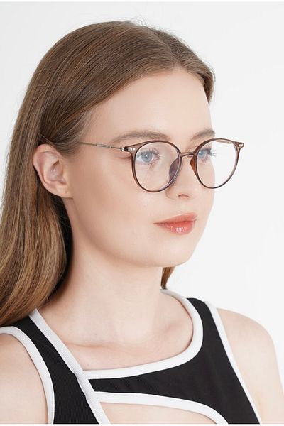 LOOKUP Evan Blue - Light Protected, Anti Blue Light Glasses, Changeable Glasses and Oval Frame