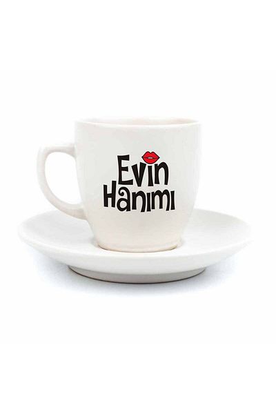 PALTO TASARIM Housewife Cream Ceramic Turkish Coffee Cup - Gift