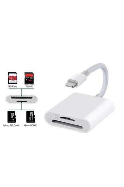 ATAsoft Iphone Ve Ipad Için Sd Kart Hafıza Kart Adaptörü, Lightning Hafıza Ka...