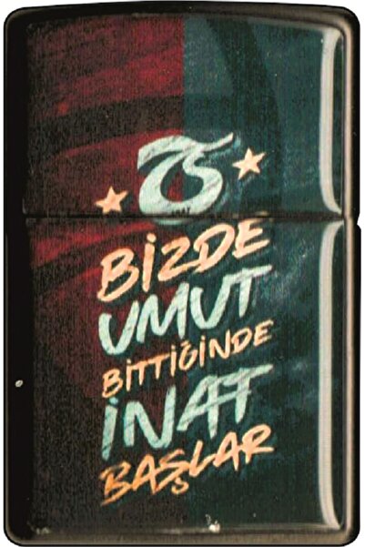 ATA TANITIM Zippo Tipi Benzinli Klasik Çakmak, Bordo Mavi Ts Formalı