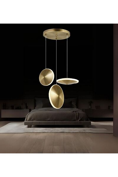 RONİSU AYDINLATMA Astra 3'lü Disk Avize  Led Avize Aydınlatma