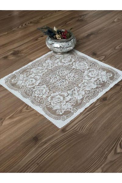 WENESSİ Ivy Pattern 45x45 2 Pieces Knitted Napkin (CREAM)