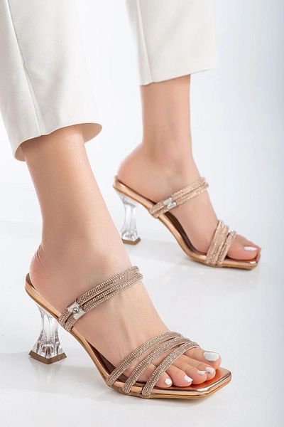 McDark Stone Detailed Women's Slippers and Sandals