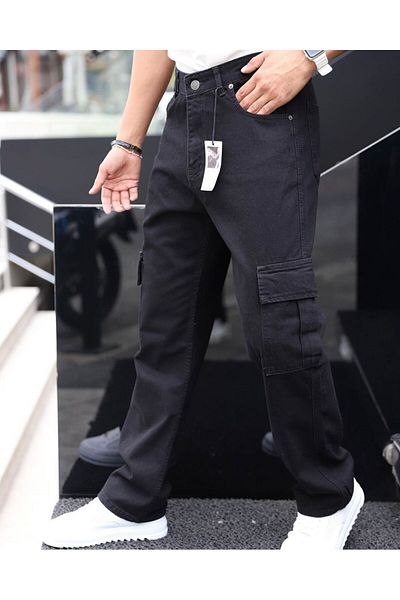 No221B Baggy Jeans - Cargo Pocket Design