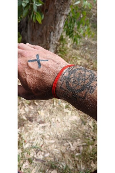 tutu tasarım alaçatı KIRMIZI İP BİLEKLİK ERKEK VE KADINLAR İÇİN YIKANABİLİR