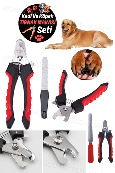 Munico 2'li Pratik Pet Tırnak Makası Küçük Hayvanlar Tırnak Pençesi Bakım Mak...
