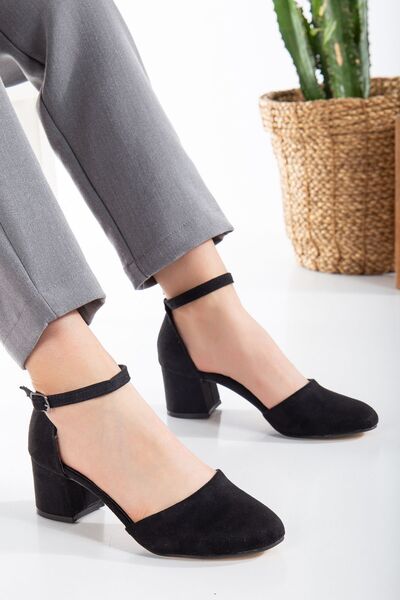 miss fırat Νέες κλασικές γυναικείες γόβες μαύρο σουέτ