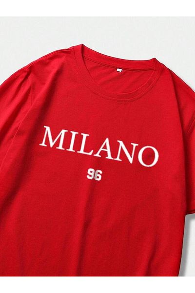 FAVORİST MILANO Printed Oversize Cotton T-Shirt - Short Sleeve