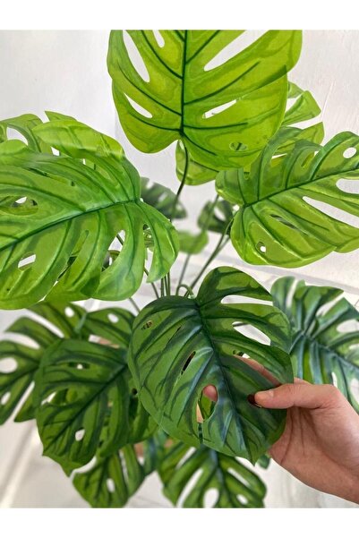 VEAL STORE Monstere Artificial Monstera Camel Plant In Plastic Pot 80 Cm, 18 Pcs.